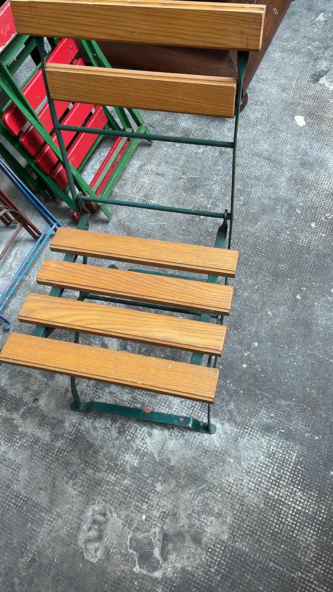 4 chaises de jardin terrasse pliantes vintage