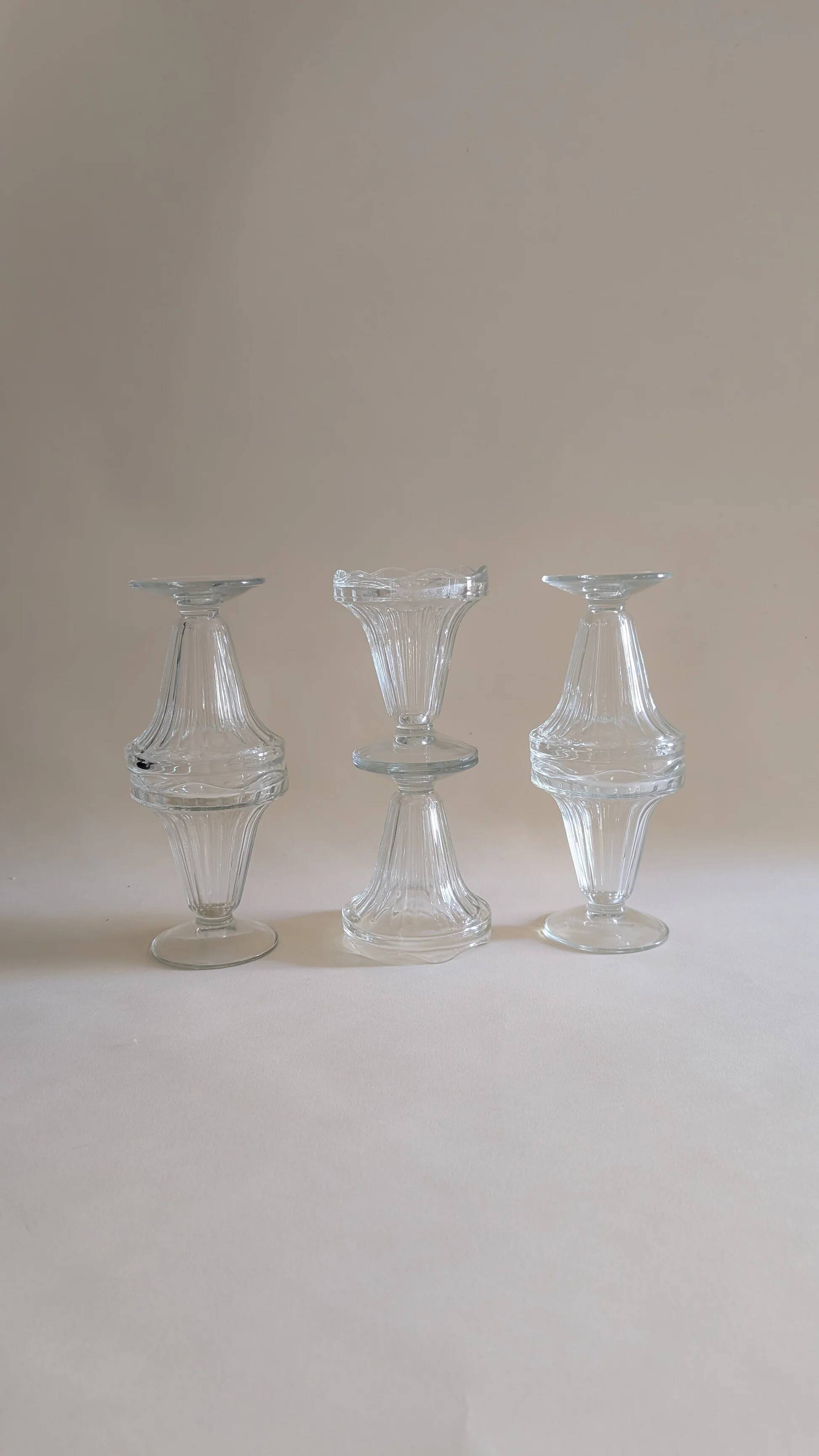 Ensemble de 6 coupes à glaces en verre