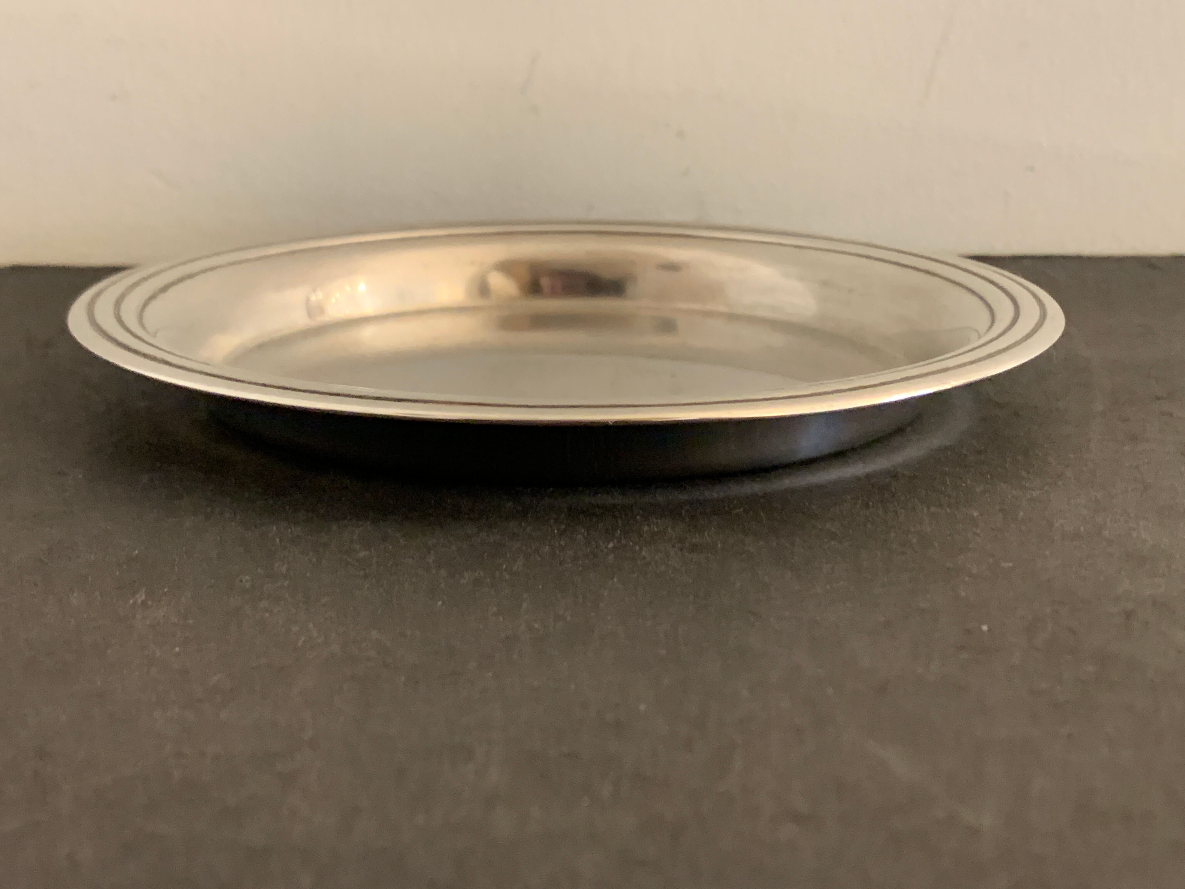 Luc Lanel art deco bottle underwear for Christofle, silver metal ripple model