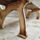 Old garden bench park bench oak with cast iron 160 cm