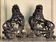 Pair of cast iron fire dogs