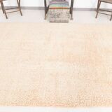 6x10 Pale Salmon Beige Handmade Contemporary Vintage Rug