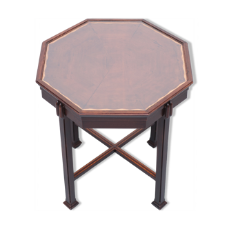 Dutch art deco octagonal mahogany side table 1925