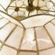 Vintage XXL pendant light in mother-of-pearl and brass