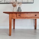 Low farm table with drawer