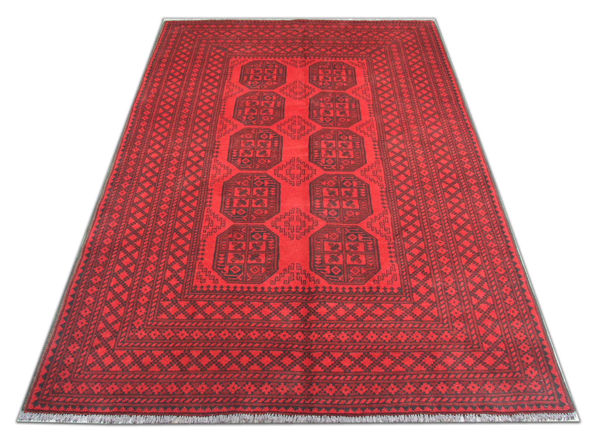 Red Wool Carpet Traditional Ziegler Rug- 164x237cm