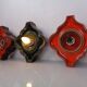 Pop Art German Ceramic Wall Lamps, 1970s, Set of 3