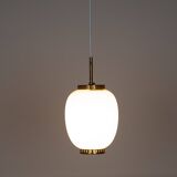 Danish vintage pendant lamp Kina by Bent Karlby, Lyfa, 1946