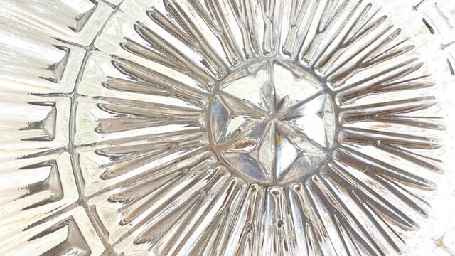 Semi-crystal ceiling lamp design german vintage