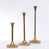 Villeroy & Boch Brass Candle Sticks Germany 1980s Set of 3