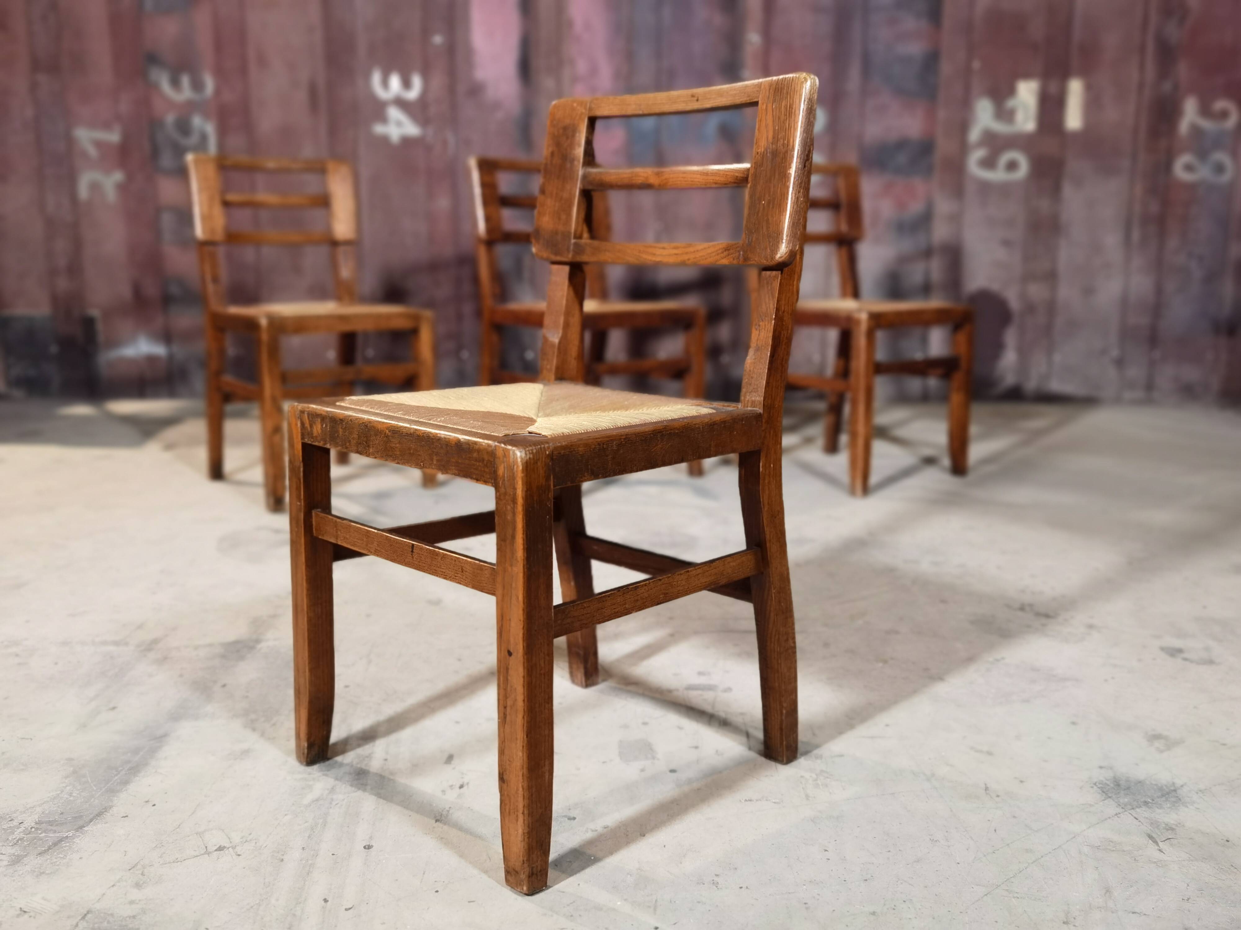 Lot de 4 chaises Pierre Cruege