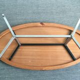 Table design low, oval shape, vintage.