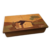 Boite en bois marqueté