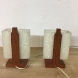 Teak bedside lamps 1960