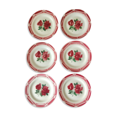 6 Digoin Sarreguemines Cibon dessert plates