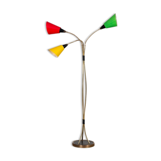 Vintage metal floor lamp, Czech manufacture, 1960