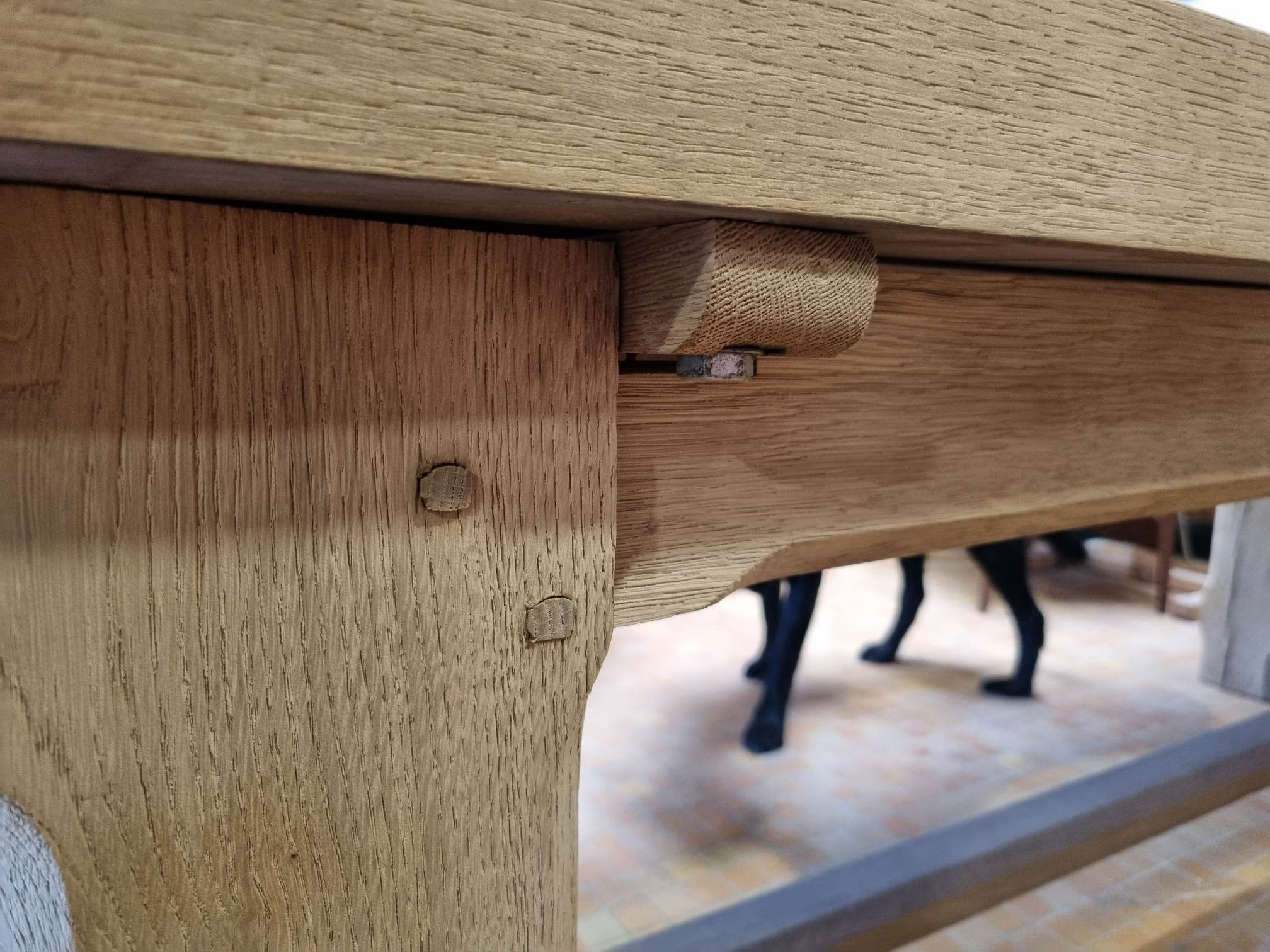 Brutalist oak table