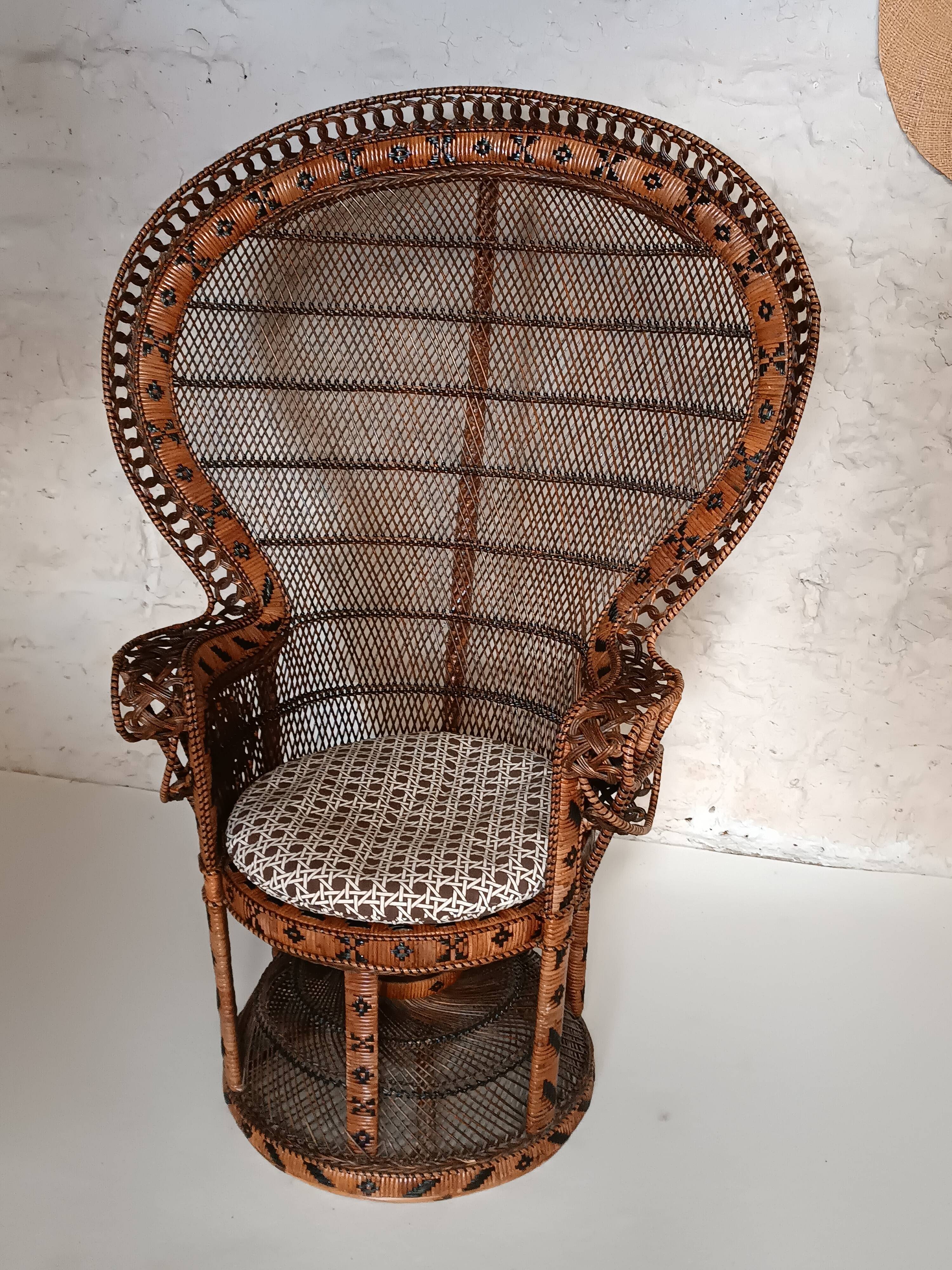 Emmanuelle rattan armchair Kok Maison 1970