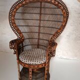 Emmanuelle rattan armchair Kok Maison 1970