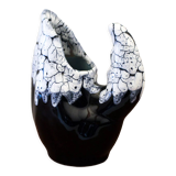 Black and white ceramic pitcher