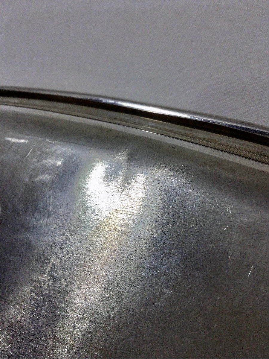 Silver metal handle tray