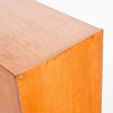 Vintage sideboard. Oak wood, drawers and door. France, 1960s