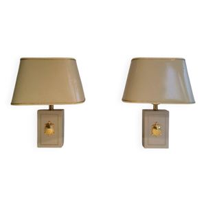 Paire de lampes à décor