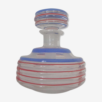 Carafe aux cercles rouges et bleus