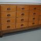 Antique British Maple & Oak Haberdashery Cabinet or Shop Counter, 1920/30s