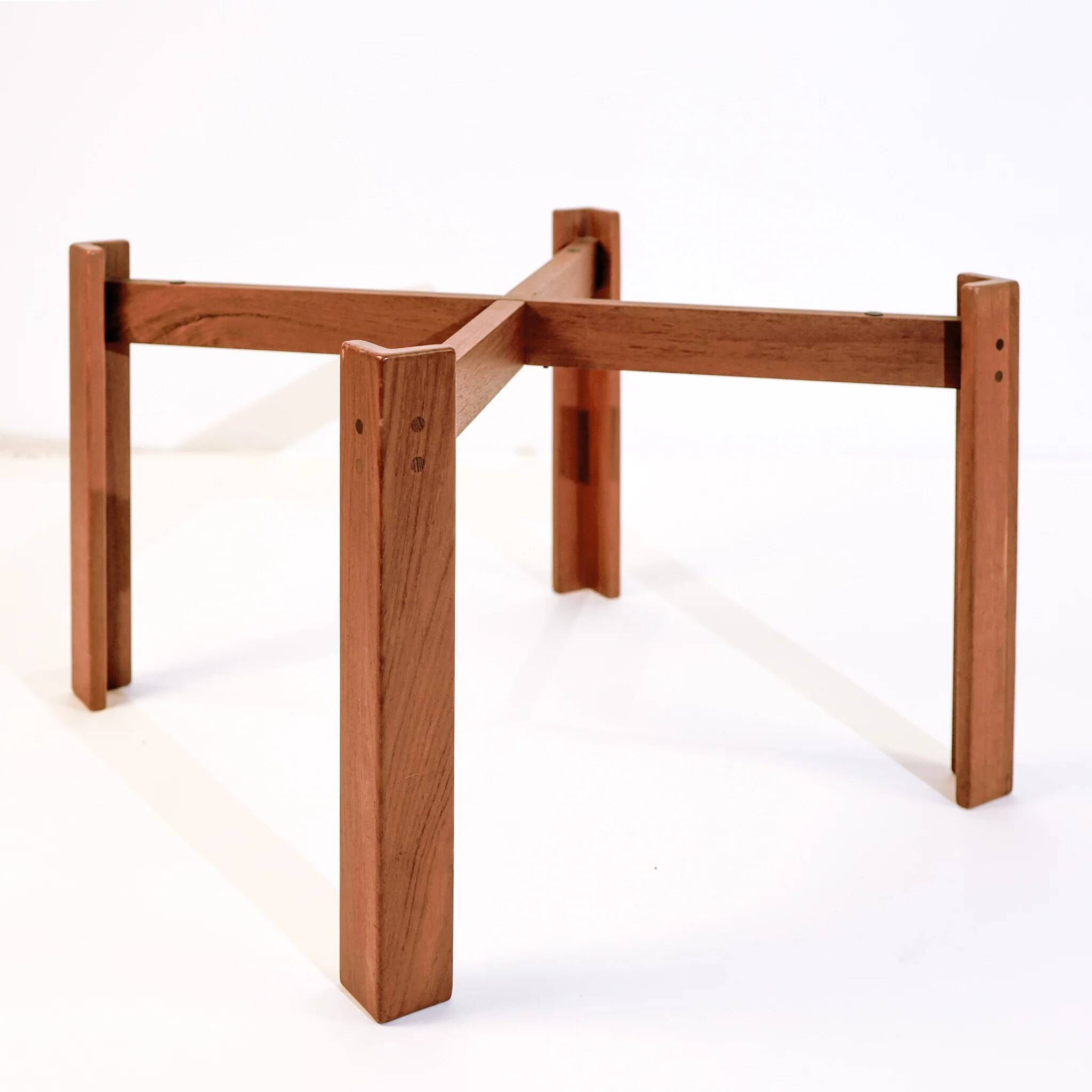 Vintage coffee table with a teak top by Jens Quistgaard, concave top, Denmark, 1960s.