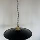 Suspension industrielle noire ancienne D24cm