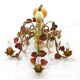Lustre floral Hollywood Regency, années 1970