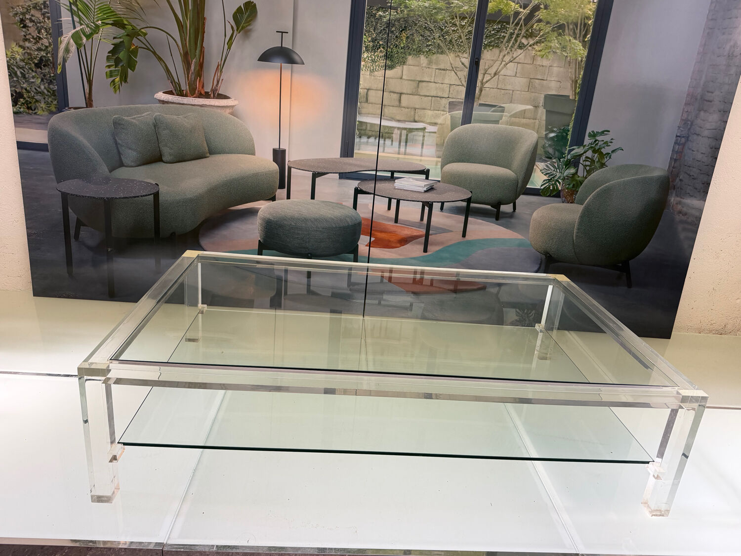 Table basse Altuglass et verre David Lange