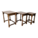 Lot de 3 tables d'appoint Mid Century Vintage en bois massif Landhaus Rustikal Banc de fleurs Tabour