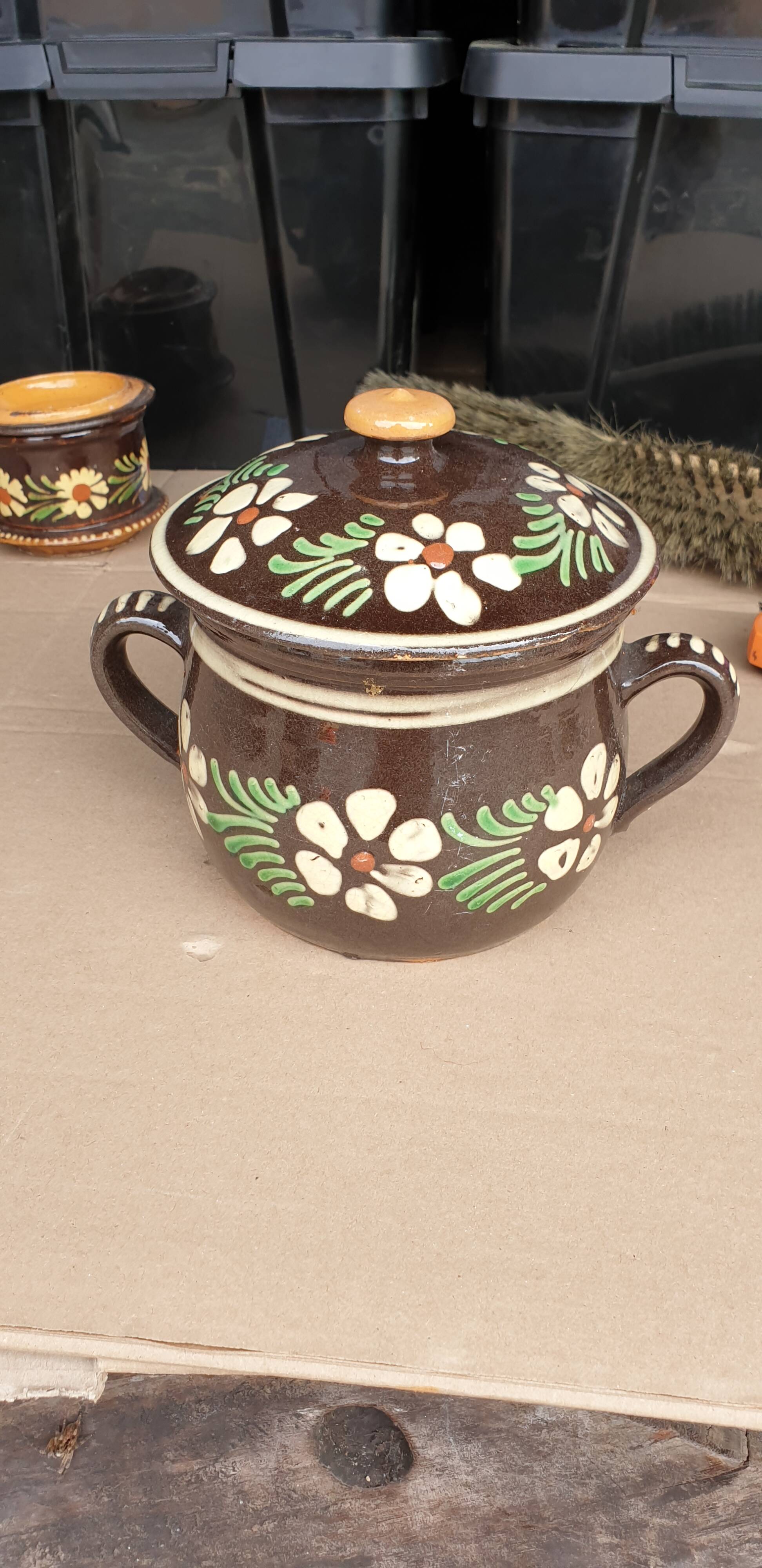 Glazed Alsatian terracotta tureen