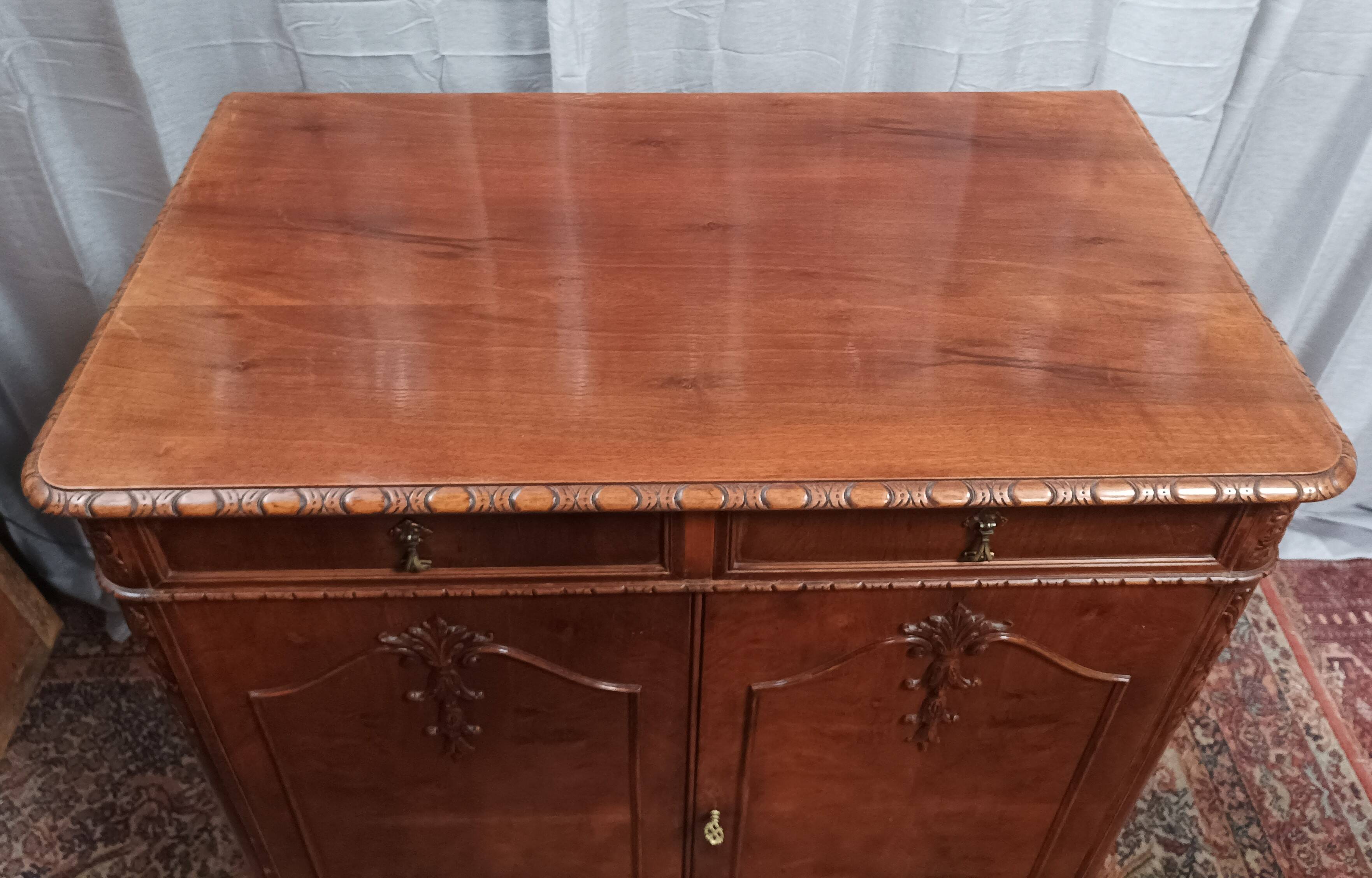 Chippendale mahogany bar cabinet Maison Jellinek in Faubourg Saint Antoine Paris
