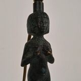 Beautiful bronze Egyptian lady table lamp 20th