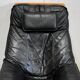 Leather and beech relaxation chair - 1970 / 1980