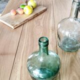 Table de drapier en chêne massif doré 230x73cm deux tiroirs