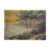 Ancient painting on canvas