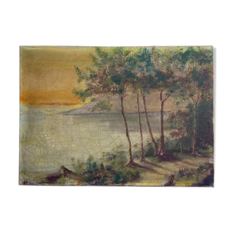 Ancient painting on canvas