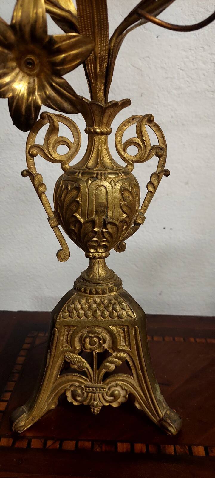 Gilded bronze candelabra, France, late 19th century