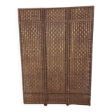 3-section rattan and wicker screen