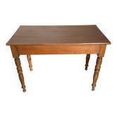Solid wood desk table turned legs 100x52cm
