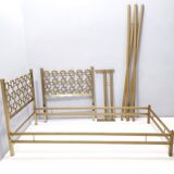Postmodern Sculptural Brass Single Bed by Luciano Frigerio, Italy