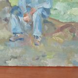 Oil on canvas depicting a man