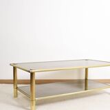 Table basse en laiton doré
