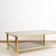 Golden brass coffee table
