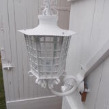 Pair of wrought iron lanterns