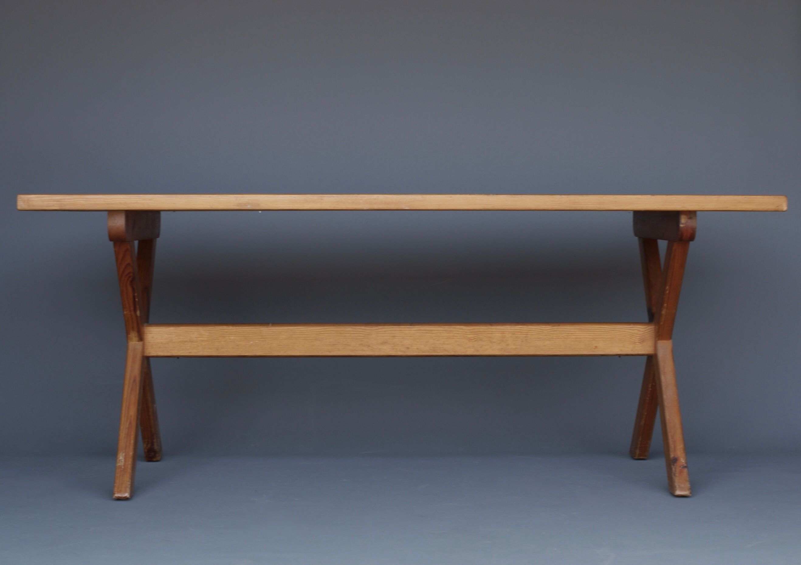 Scandinavian pine dining table 1960s